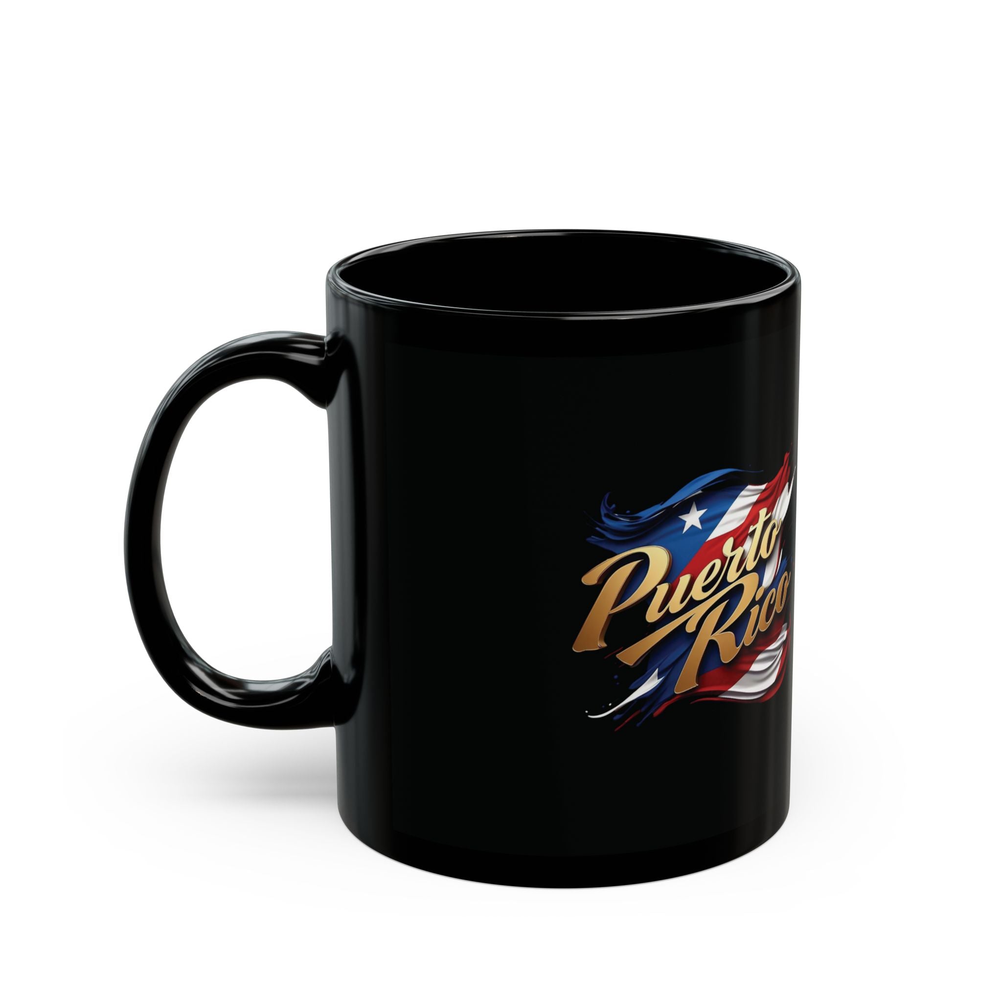 Taza negra Orgullo de Puerto Rico - 11 oz y 15 oz