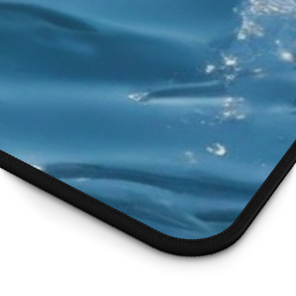 Desk Mat - Cute Gold and Silver Water Balls Design