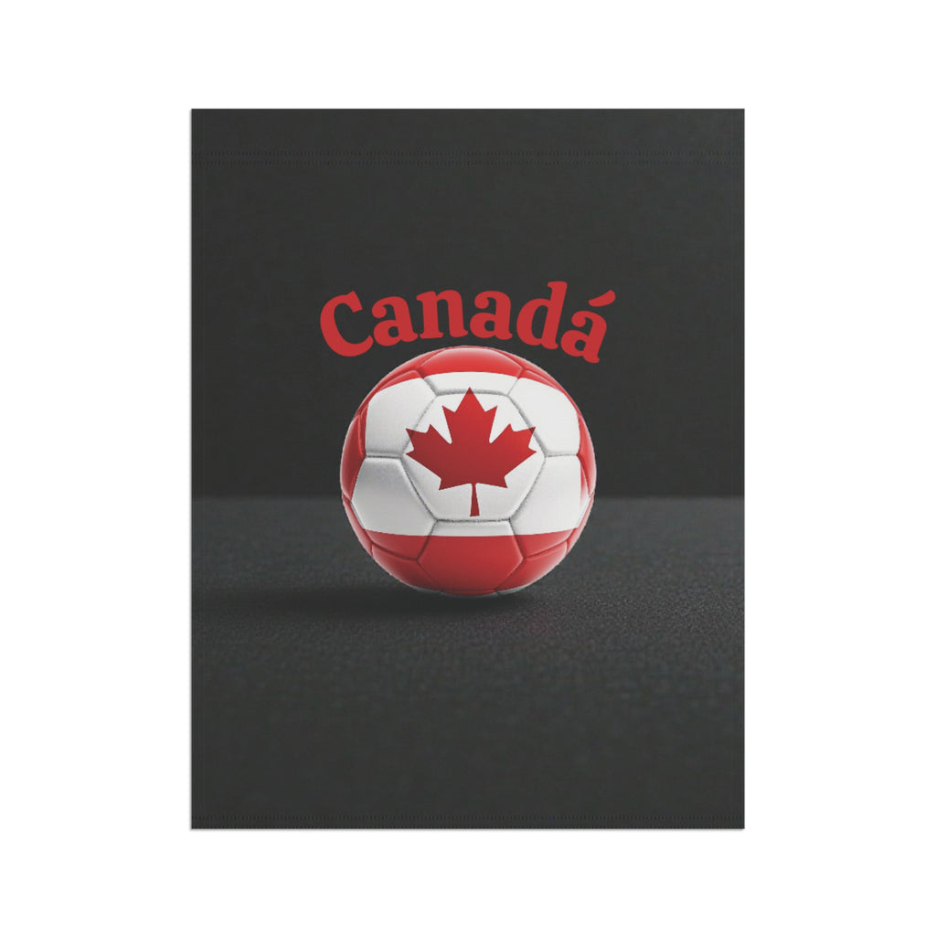 Canada Soccer Garden Flag – Maple Leaf Soccer Ball Garden Banner