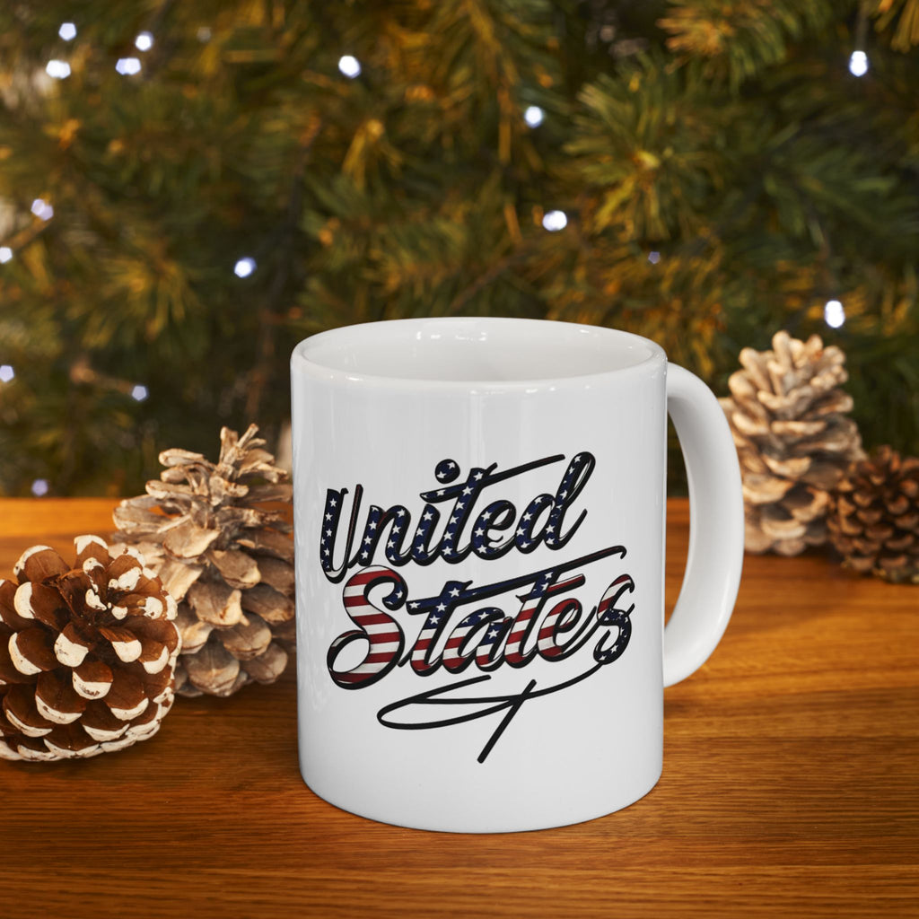 Patriotic Ceramic Mug - United States Design (11oz, 15oz)