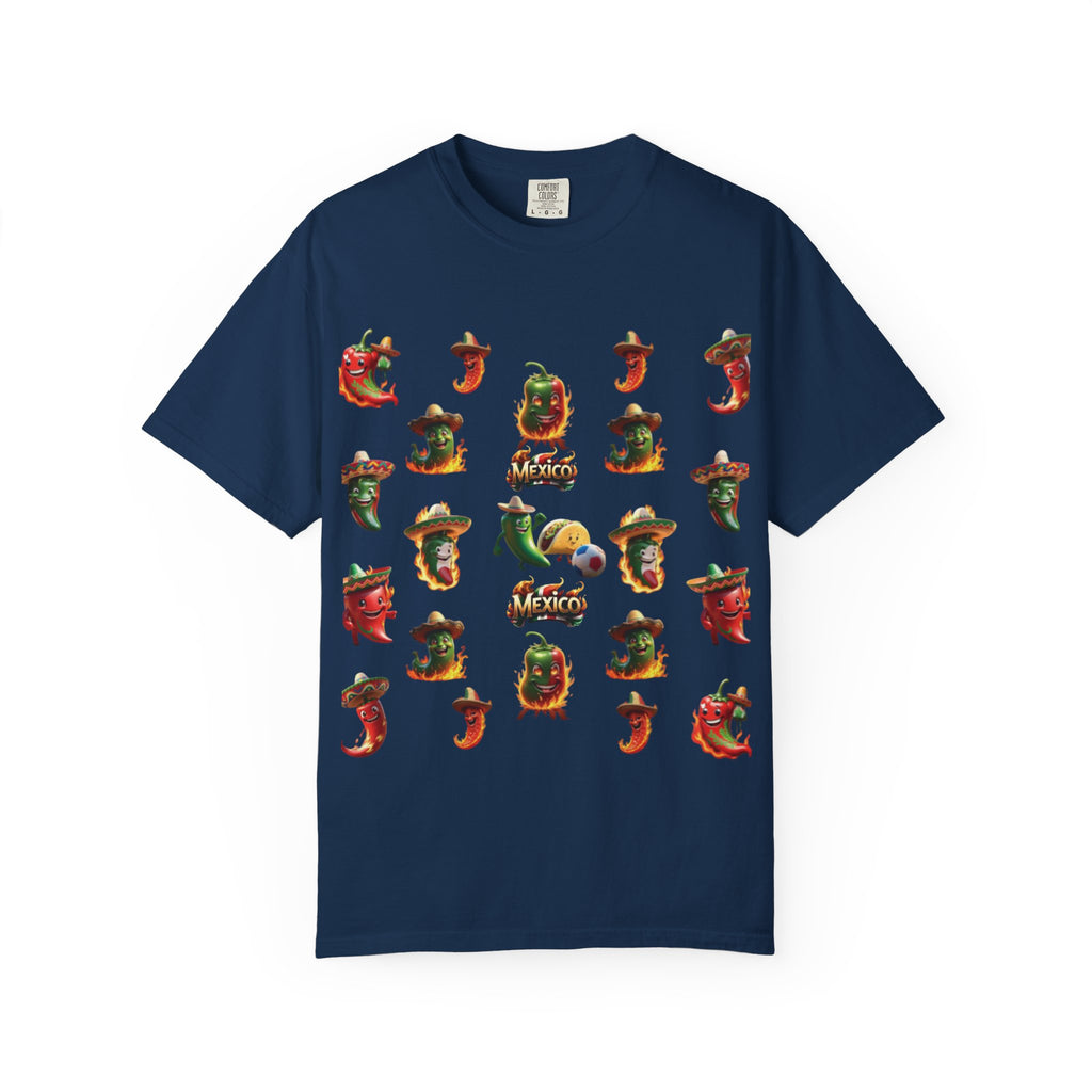 Unisex tie-dyed t-shirt with vibrant Mexican inspiration