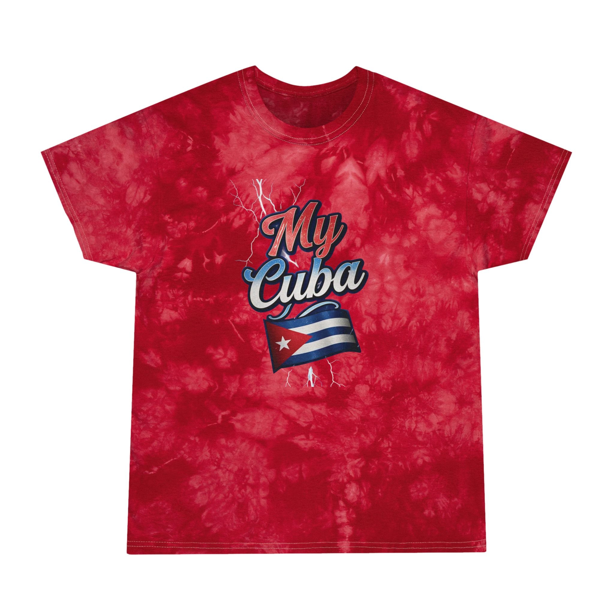 Camiseta tie-dye, camisa de cristales con diseño cubano - Inspirada en los años 60 y 90
