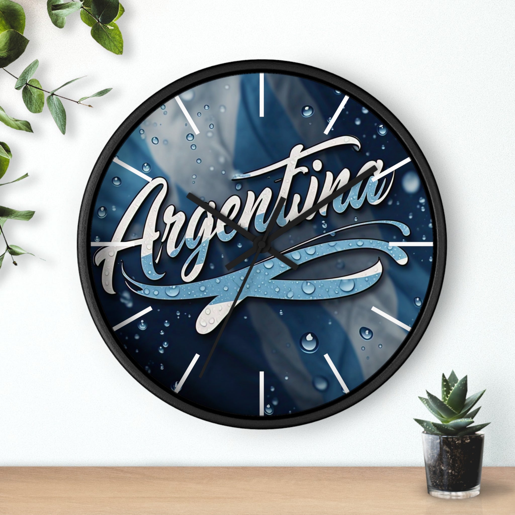 Reloj de pared argentino con temática acuática: elegante decoración para el hogar, mecanismo silencioso, diseño moderno, regalo ideal para