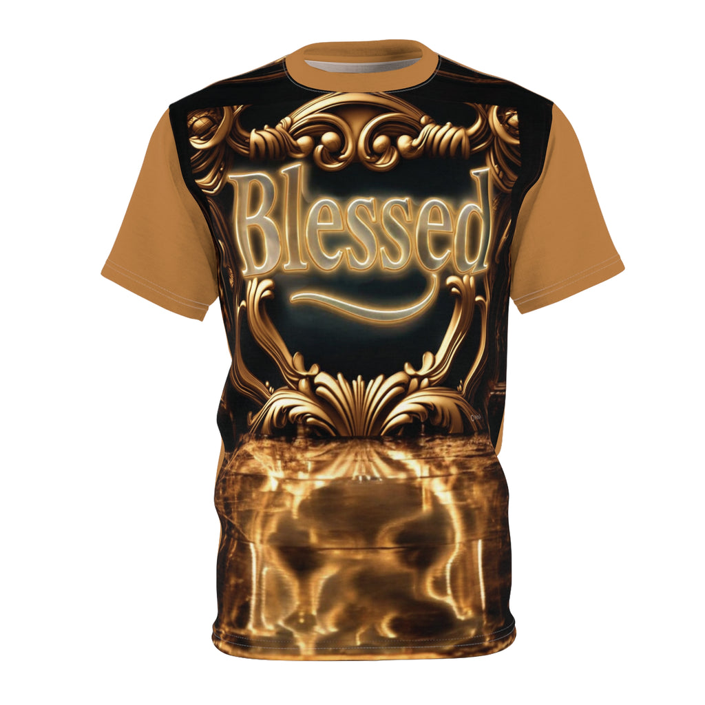 Blessed Unisex Cut &amp; Sew Tee - Custom Graphic T-Shirt for Inspirational Wear, Spiritual Gift, Faith-Based Apparel, Unique Everyday Style