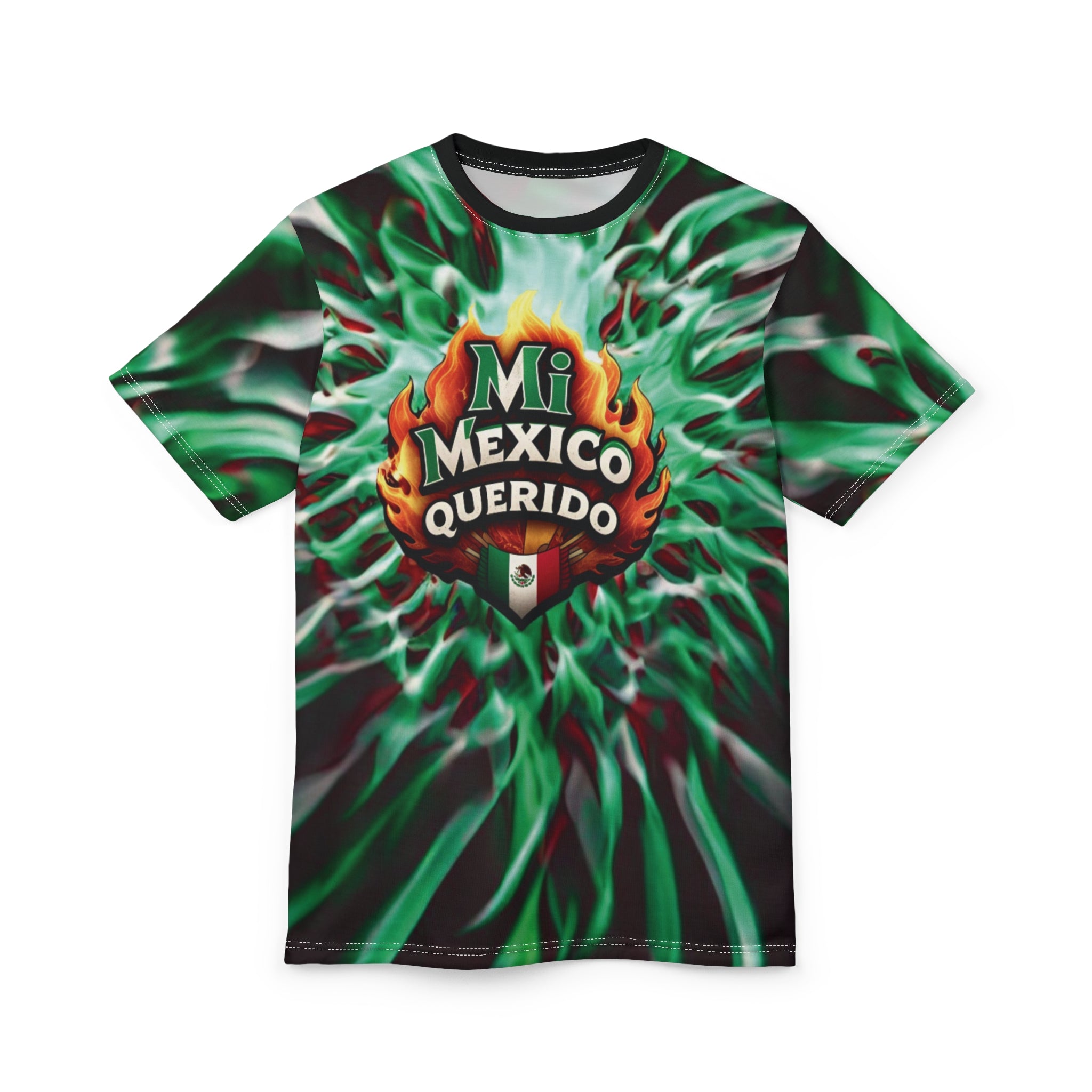 Camiseta gráfica unisex con diseño "Mi México Querido", vibrante camiseta del orgullo mexicano