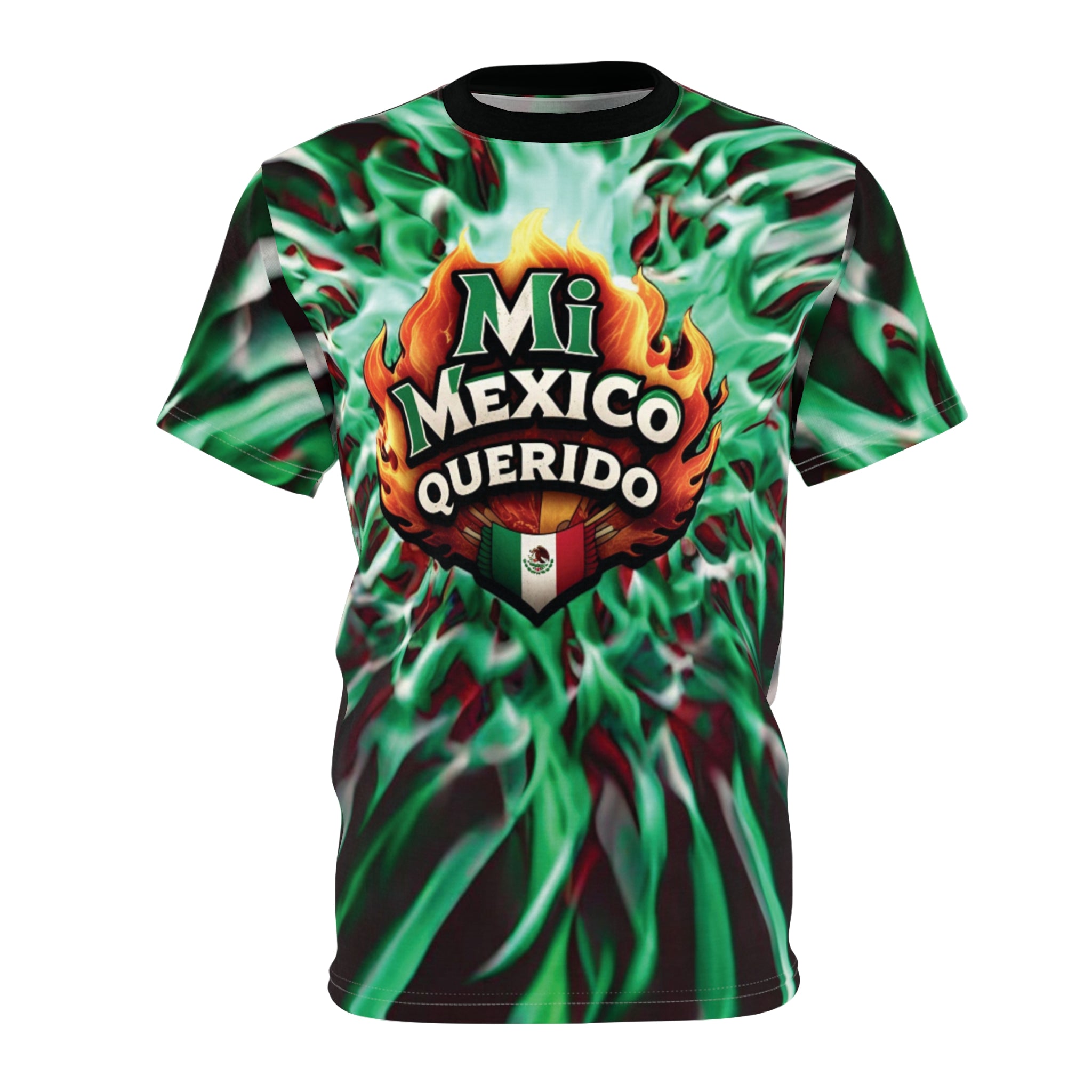 Camiseta gráfica unisex con diseño "Mi México Querido", vibrante camiseta del orgullo mexicano