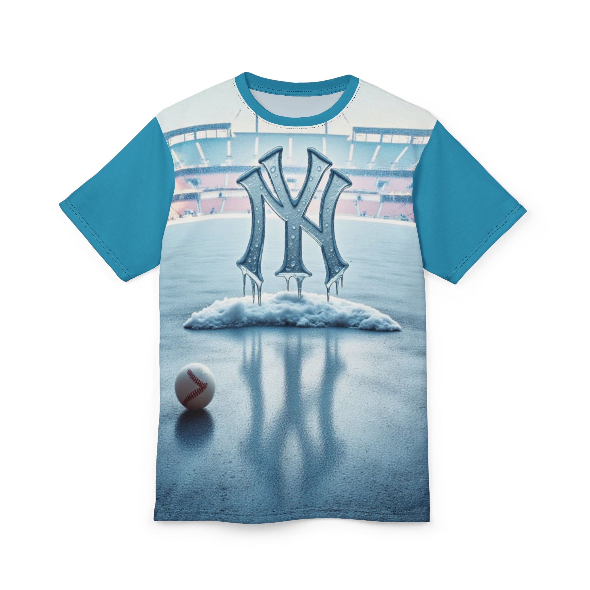 Cool Ice New York Unisex Cut &amp; Sew Tee, Baseball Fan Shirt, Winter Apparel, Sports Gift, Unique Fashion Statement