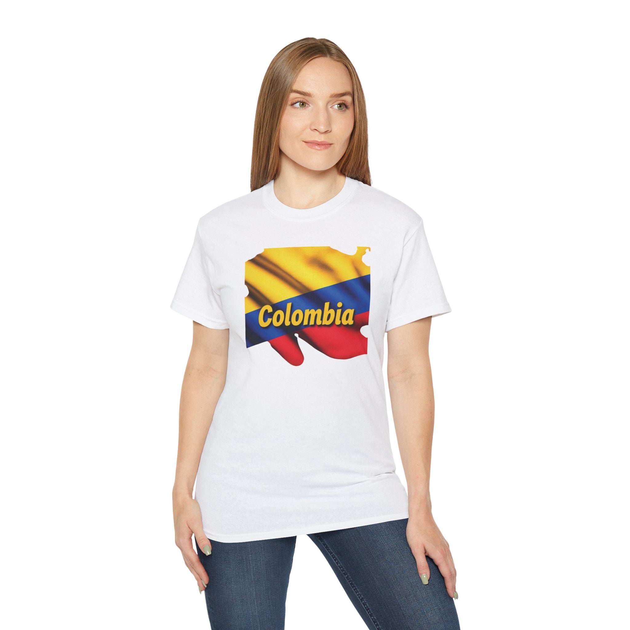 Camiseta unisex con los colores de la bandera de Colombia