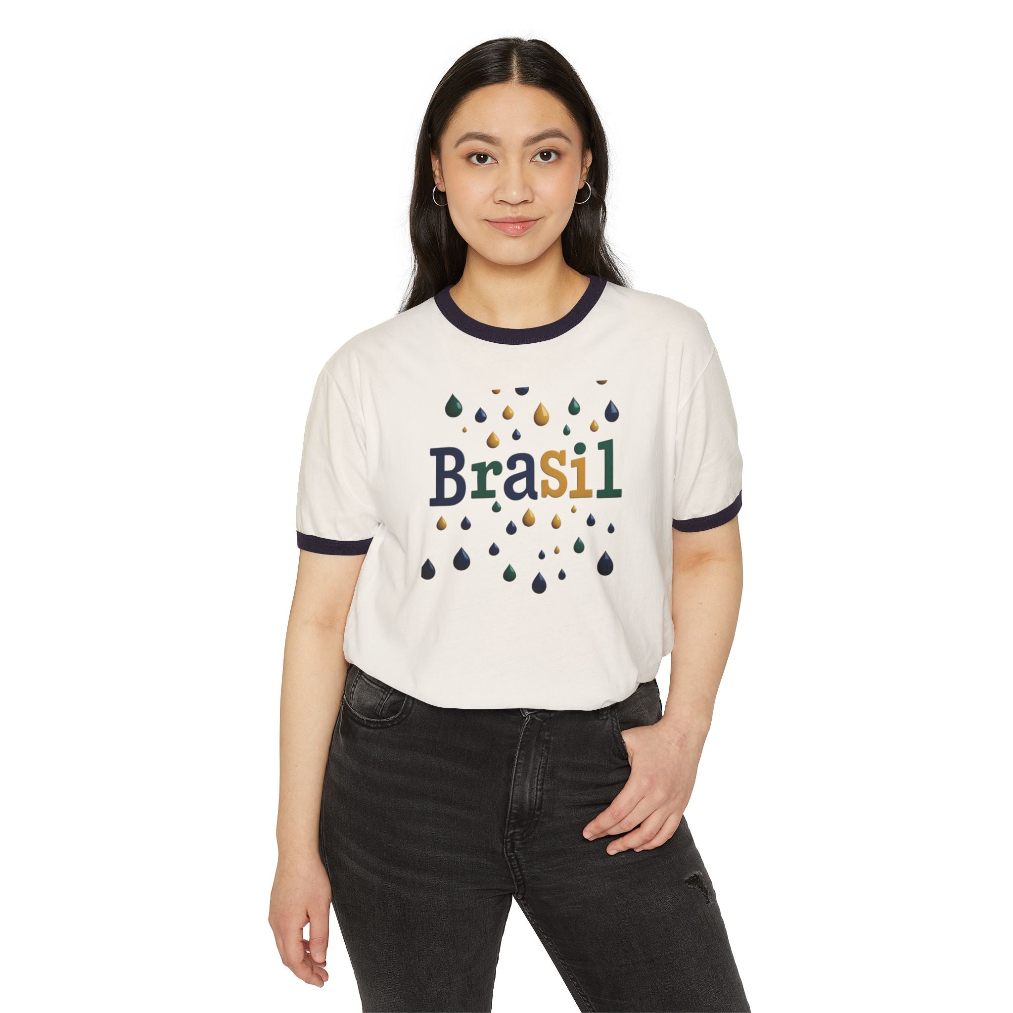 Camiseta Brasil Graphic Ringer - Camiseta estilosa e confortável para uso casual