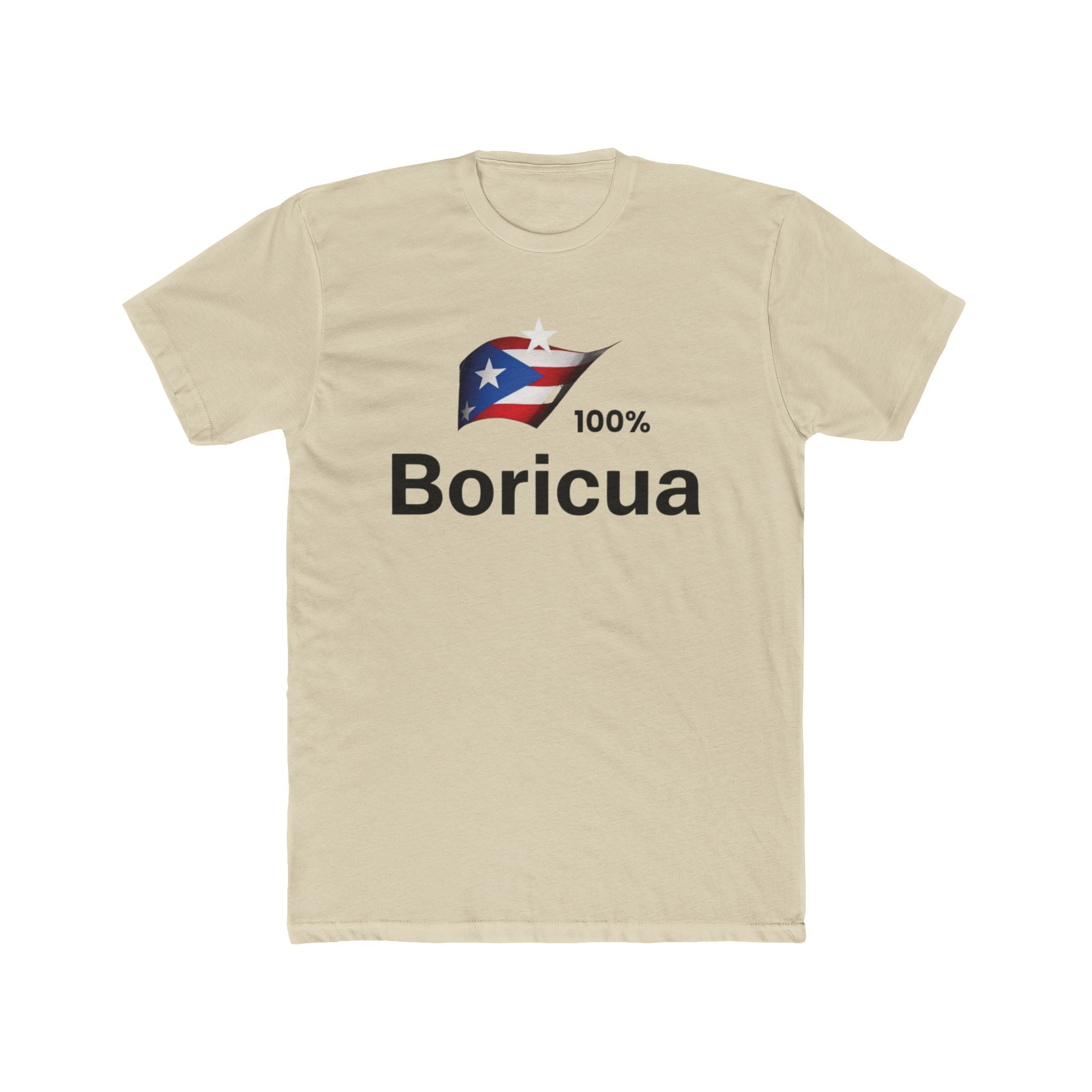 100% Boricua Unisex Cotton Crew Tee - Celebrate Puerto Rican Pride