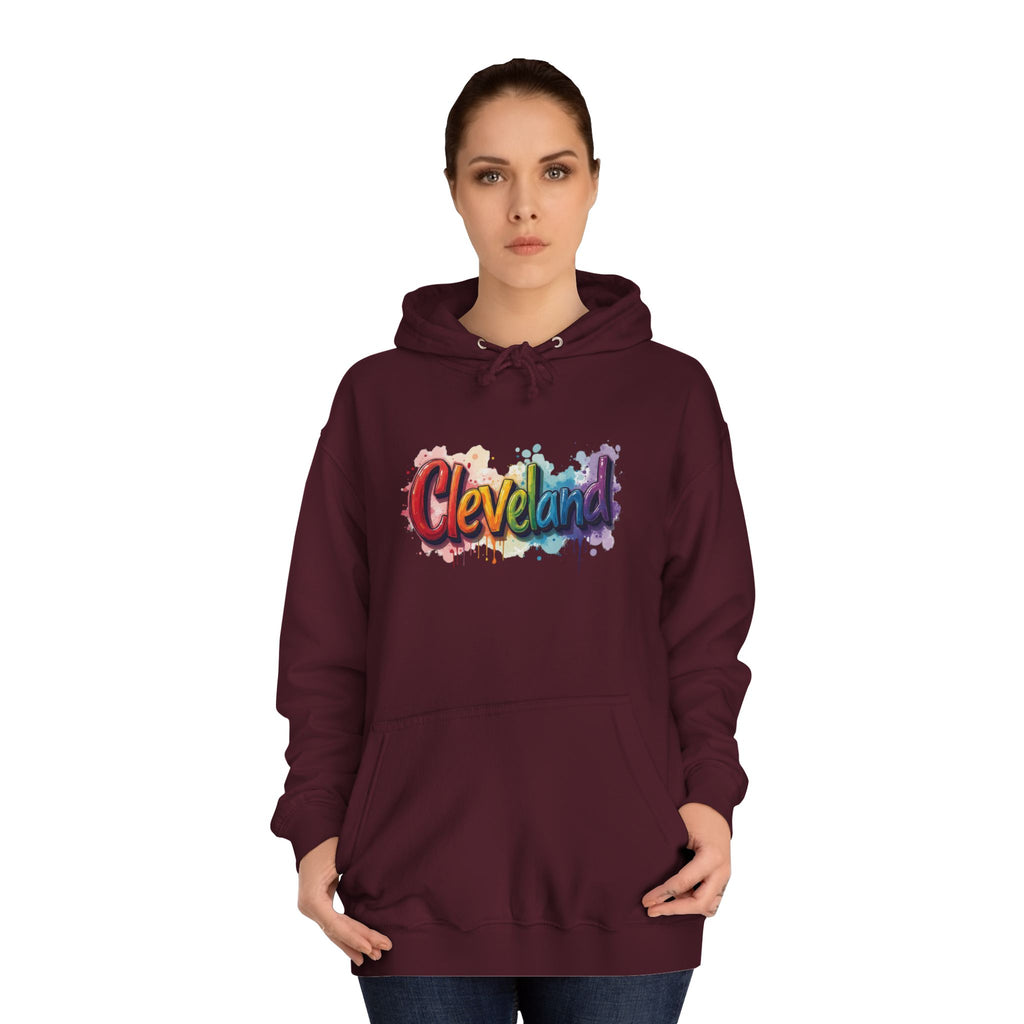 Cleveland Pride Unisex College Hoodie, Comfortable Campus Wear, LGBTQ+ Support Apparel, College Merchandise, Gift for Students