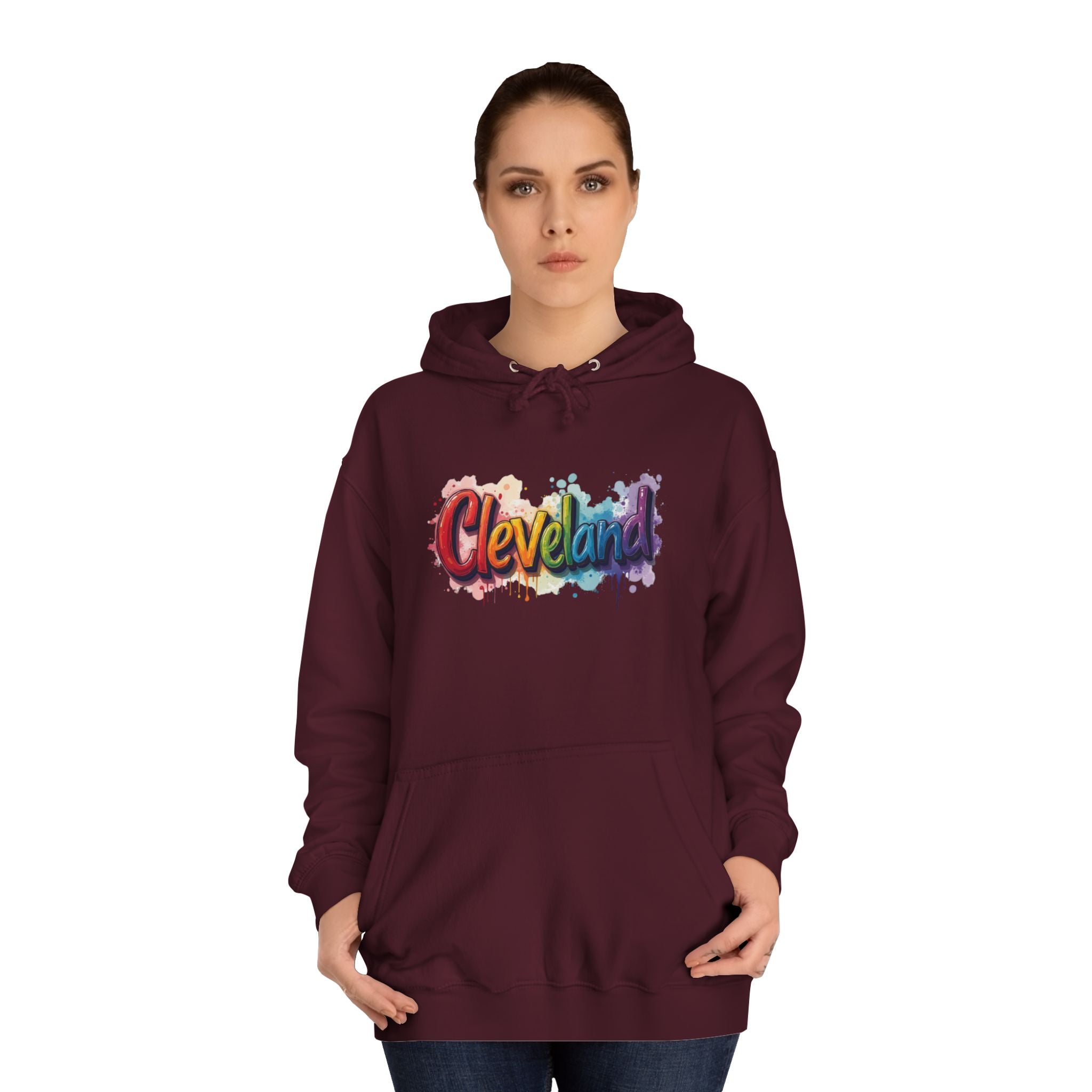 Cleveland Pride Unisex College Hoodie, Comfortable Campus Wear, LGBTQ+ Support Apparel, College Merchandise, Gift for Students