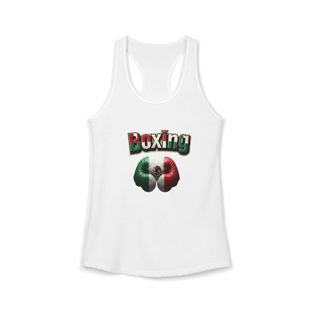 Camiseta sin mangas con espalda deportiva para mujer con temática de boxeo: perfecta para entusiastas del deporte