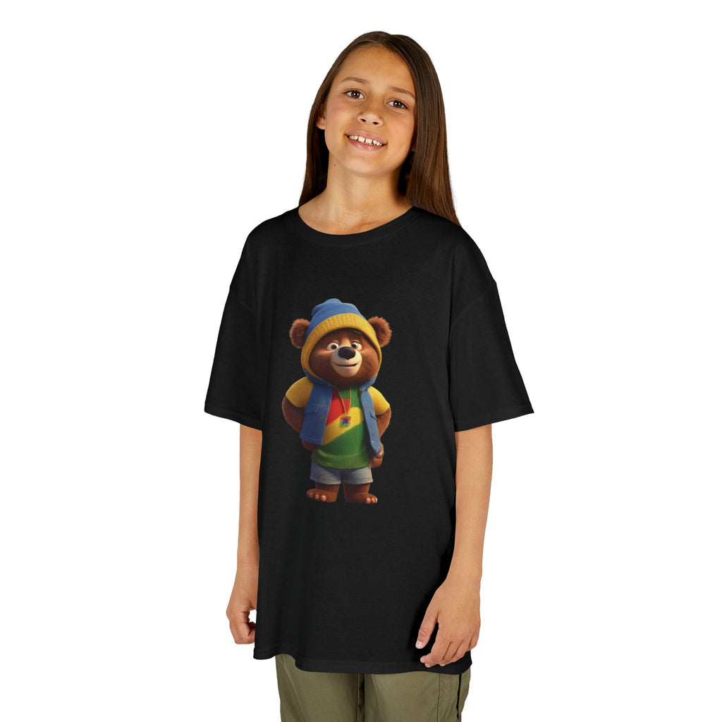 Kids T-Shirt Bear Image Funny Gift for Christmas or Birthdays 