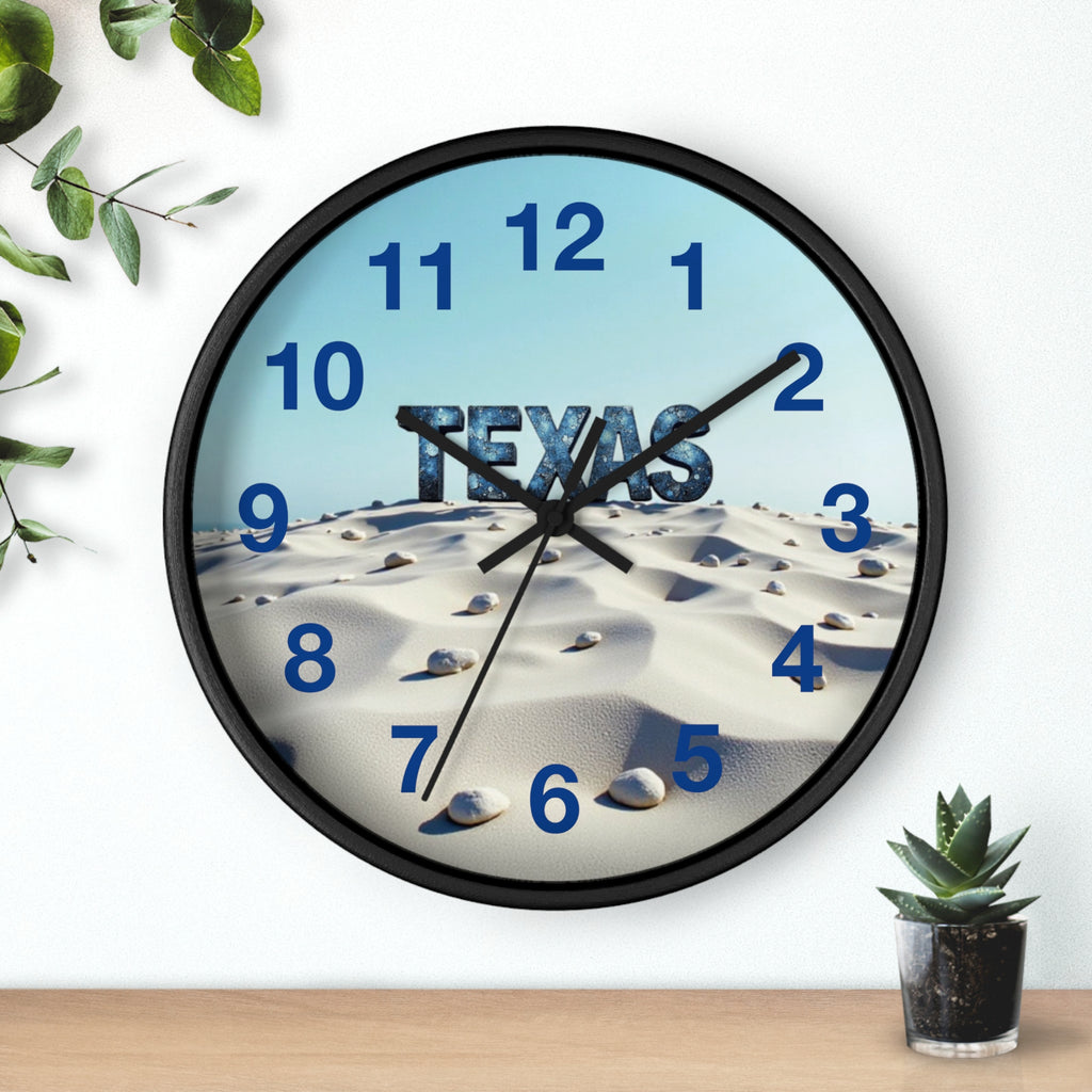 Texas Desert-Themed Wall Clock, Unique Home Décor, Gift for Texas Lovers, Beach Vibe Clock, Country Home Accent