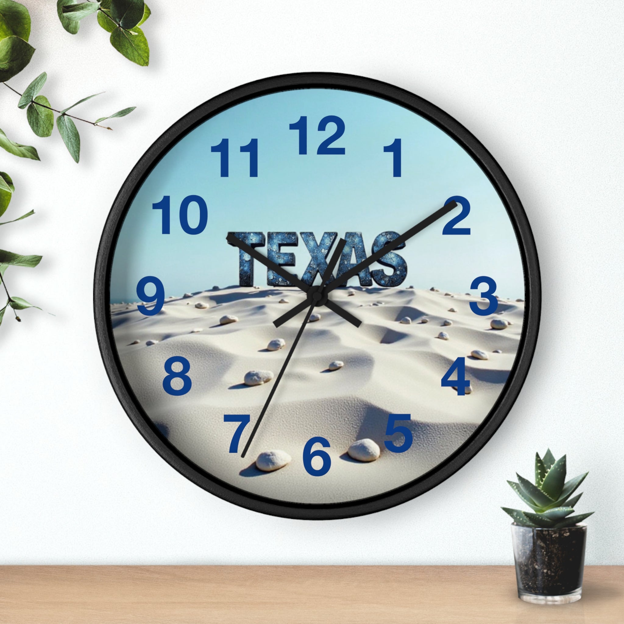 Texas Desert-Themed Wall Clock, Unique Home Décor, Gift for Texas Lovers, Beach Vibe Clock, Country Home Accent