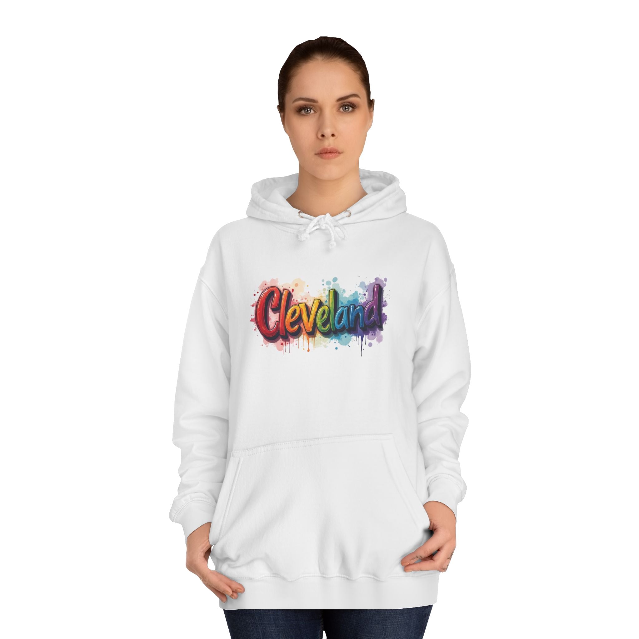 Cleveland Pride Unisex College Hoodie, Comfortable Campus Wear, LGBTQ+ Support Apparel, College Merchandise, Gift for Students
