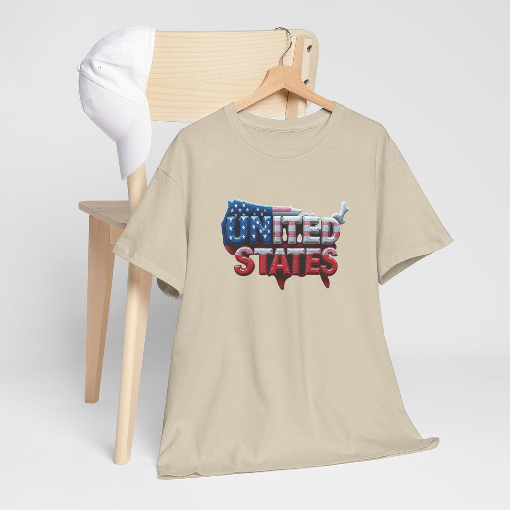 Unisex Heavy Cotton Tee - United States Graphic Tee for Patriotism & Independence Day