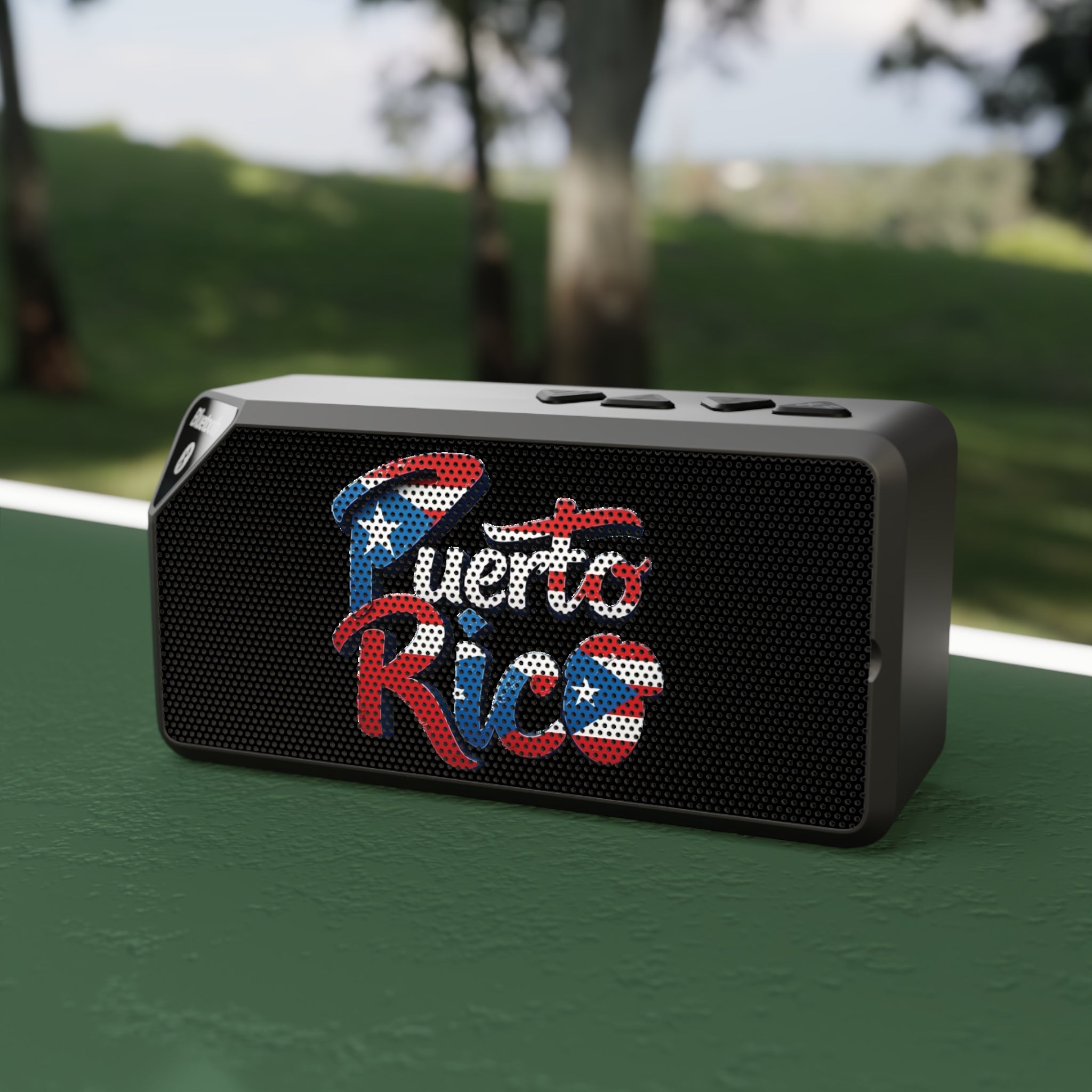 Altavoz Bluetooth de Puerto Rico: sistema de sonido inalámbrico con diseño patriótico