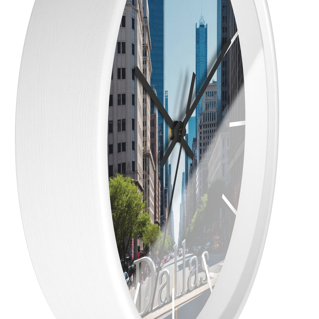 Dallas Cityscape Wall Clock - Urban Home Decor, Modern Wall Art, Gift for City Lovers, Office Decor, Dallas Souvenir