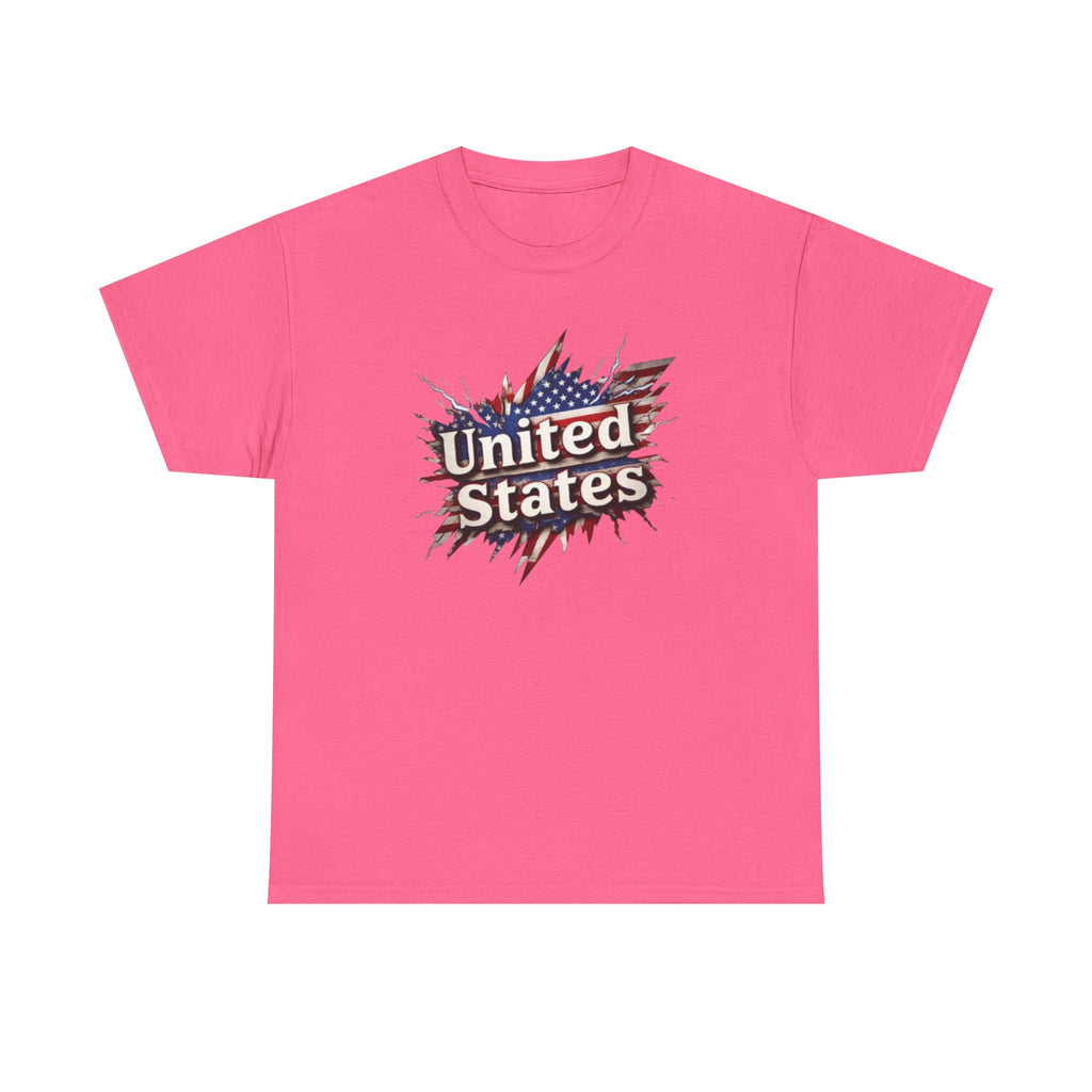 Patriotic USA Unisex Heavy Cotton Tee - American Flag Graphic