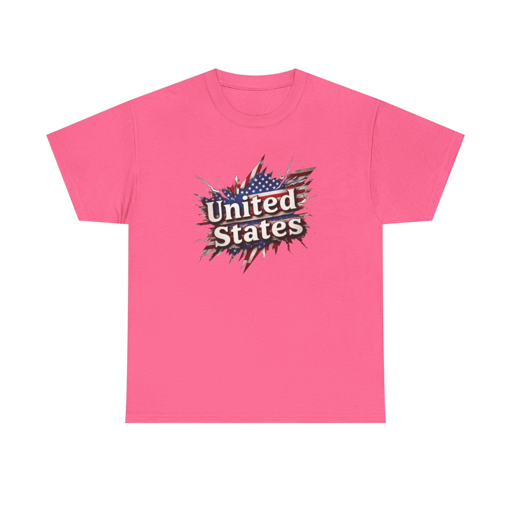 Patriotic USA Unisex Heavy Cotton Tee - American Flag Graphic