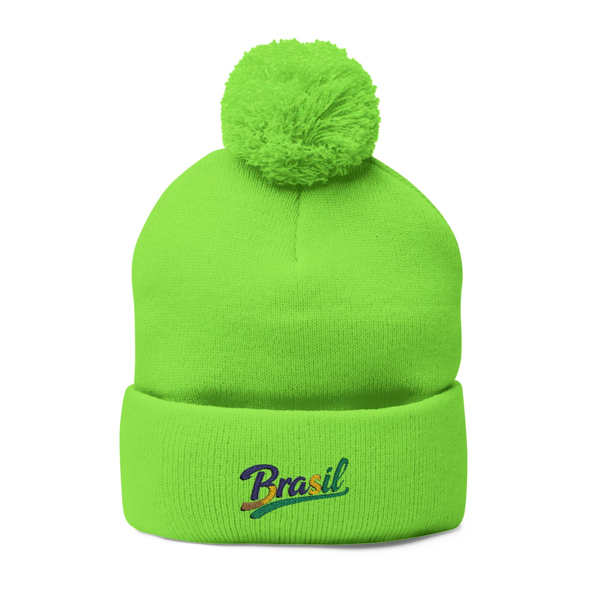 Gorro bordado com pompom