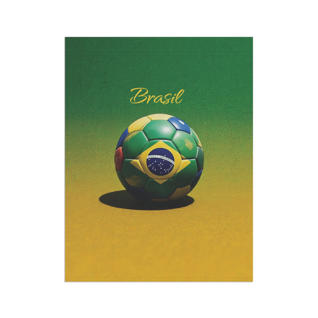Brasil Soccer Garden Flag — Brazil Football Ball Garden Banner