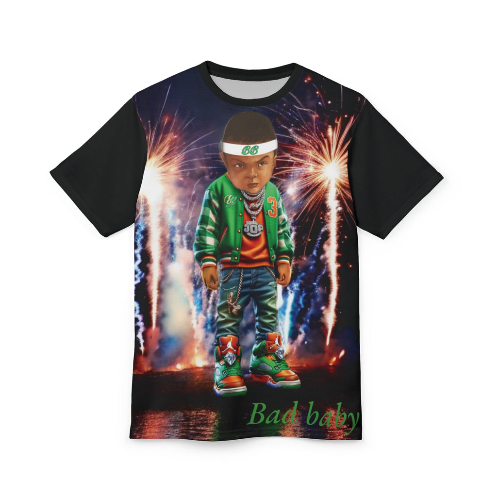 Cut &amp; Sew Men's Tee - Bad Baby Brand - Christmas Gift 