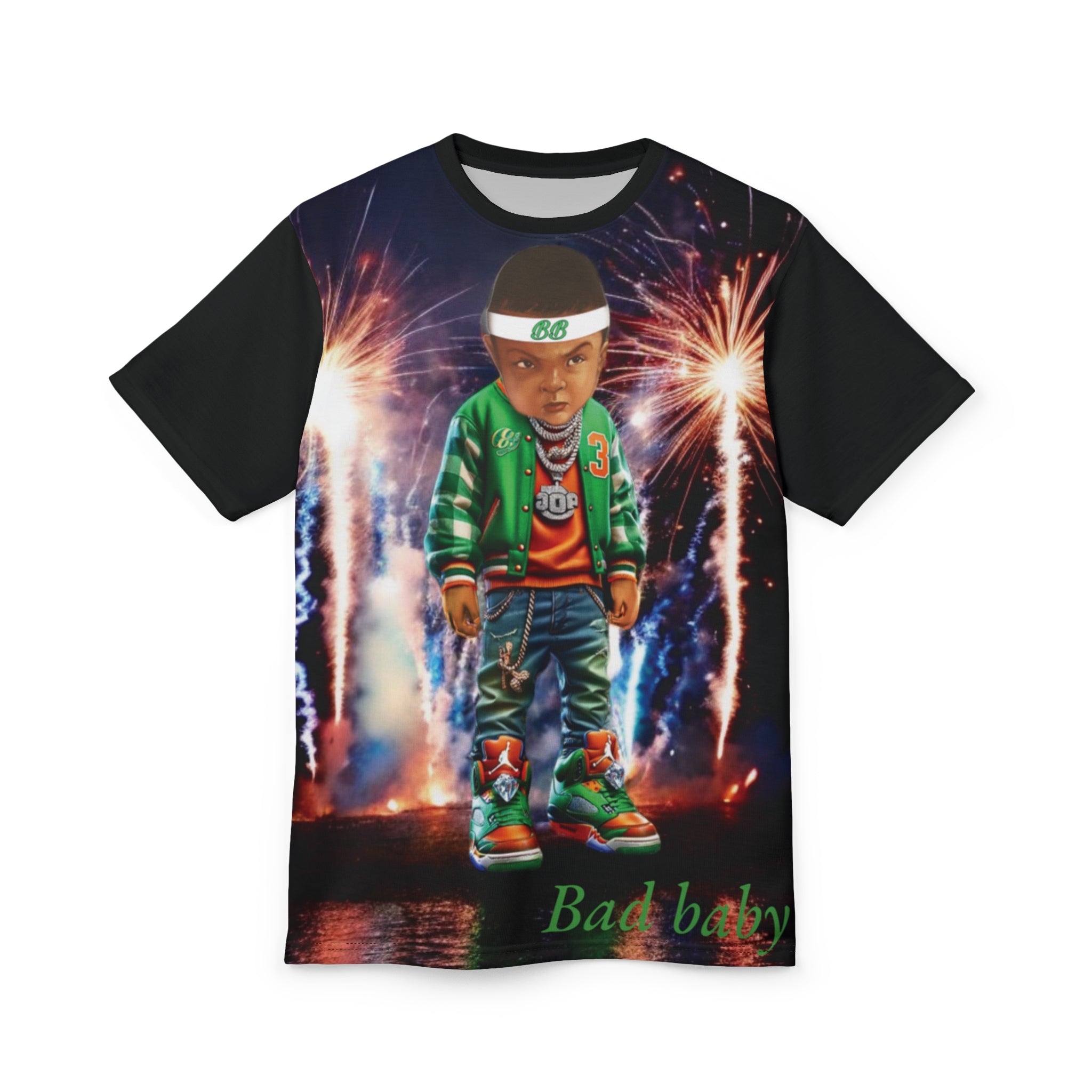 Cut &amp; Sew Men's Tee - Bad Baby Brand - Christmas Gift 