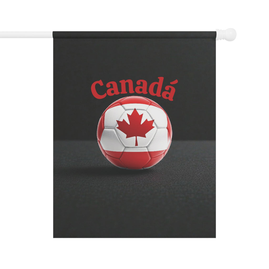 Canada Soccer Garden Flag – Maple Leaf Soccer Ball Garden Banner