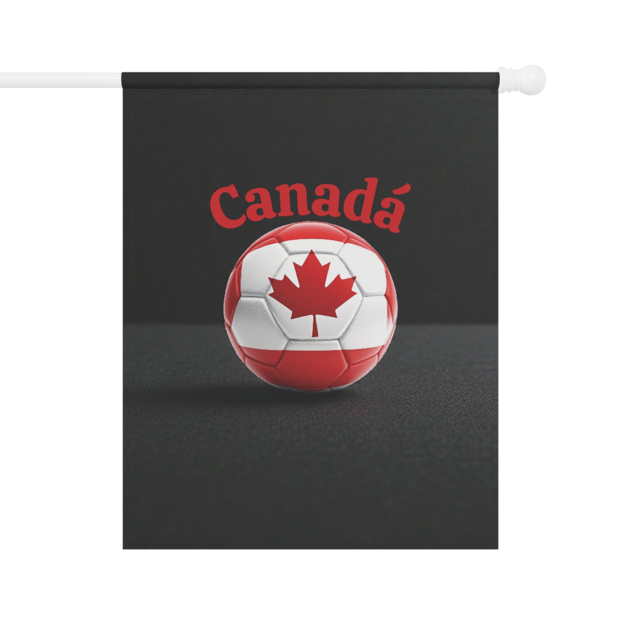 Canada Soccer Garden Flag – Maple Leaf Soccer Ball Garden Banner