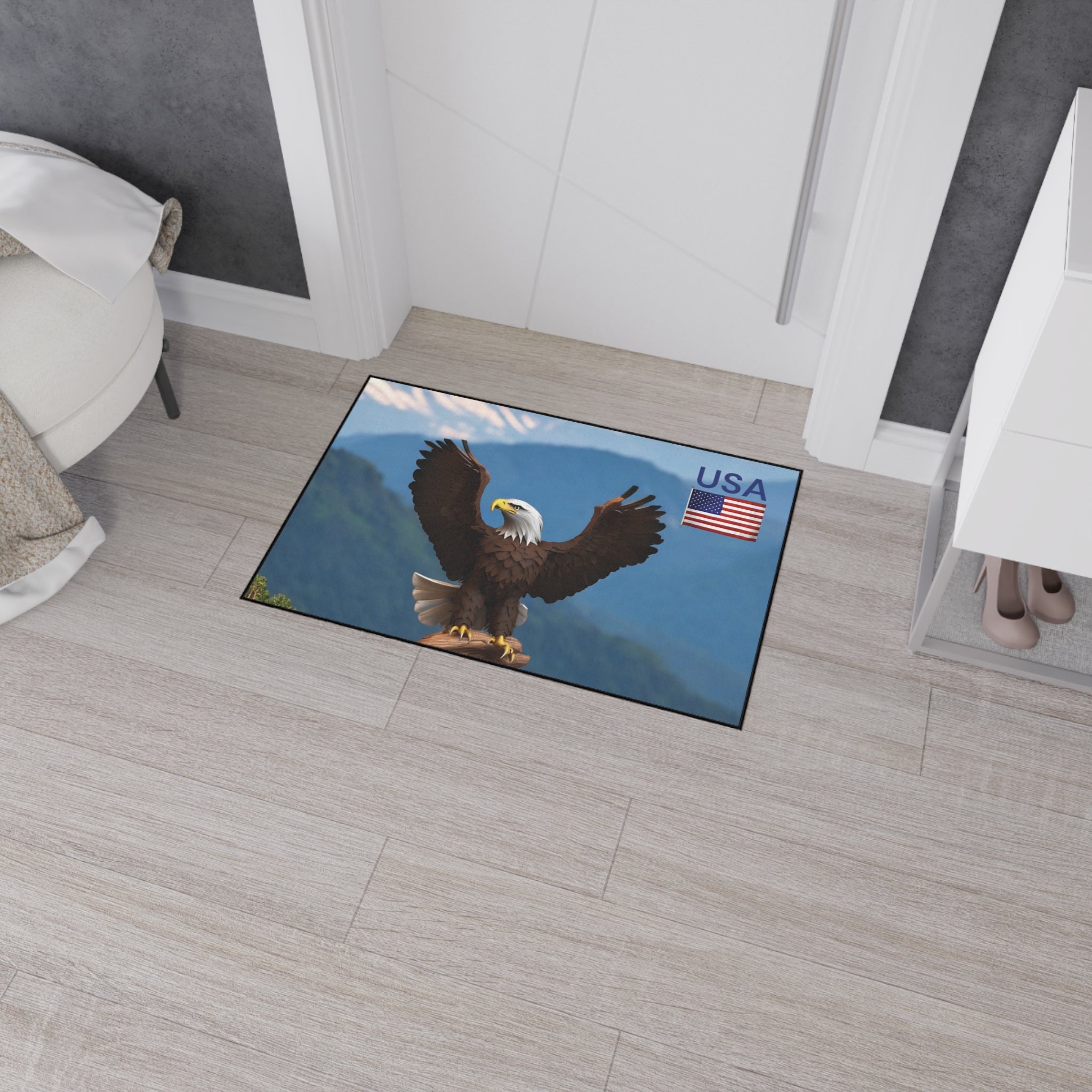 Floor Mat - Eagle in the Mountains Christmas Gift