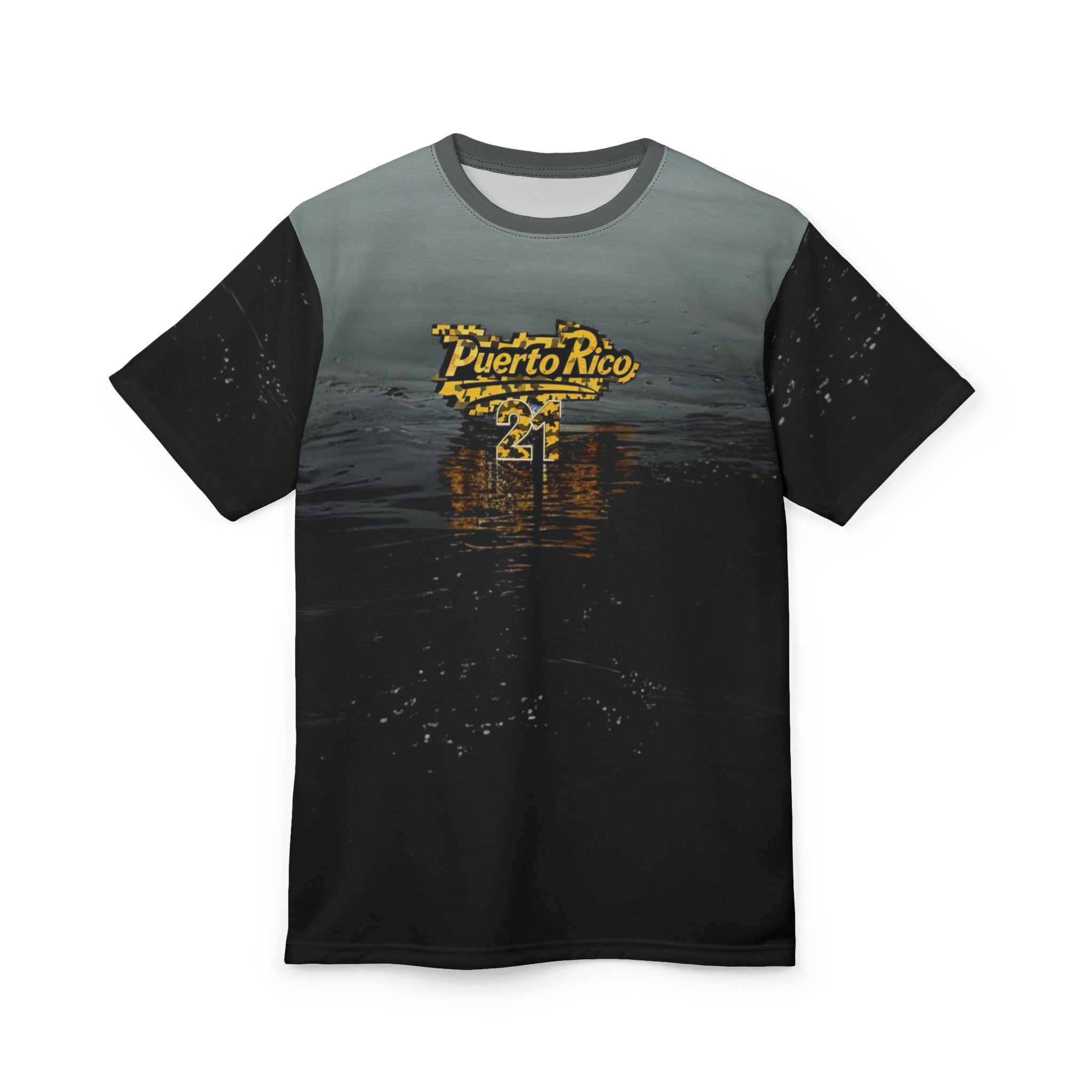 Camiseta unisex con diseño de atardecer de Puerto Rico, perfecta para vacaciones y verano.