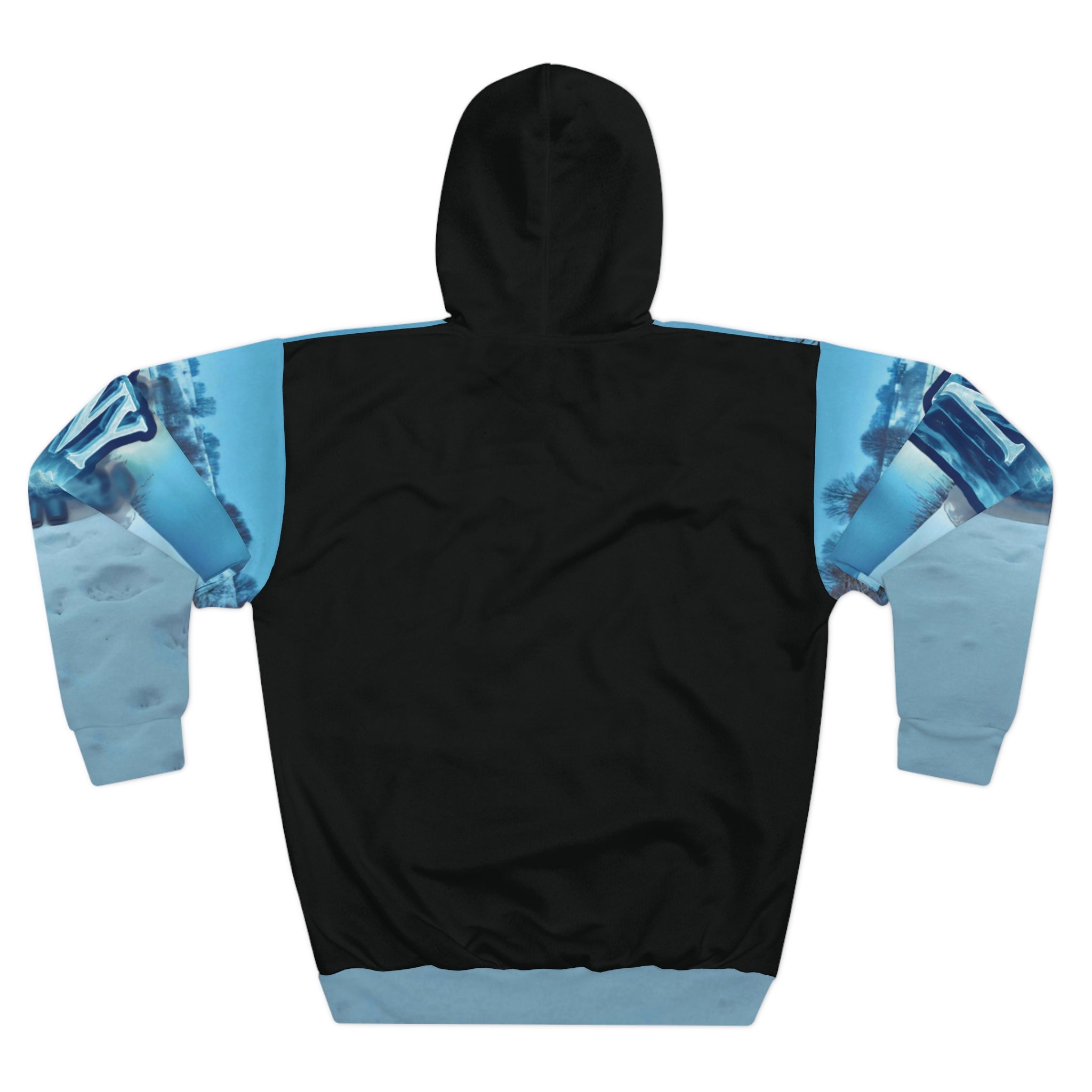 ,'NY Frozen Landscape' Hoodie – Urban Winter Style. Gift for Him/Her, Winter Fashion, Holiday Apparel, AOP Design