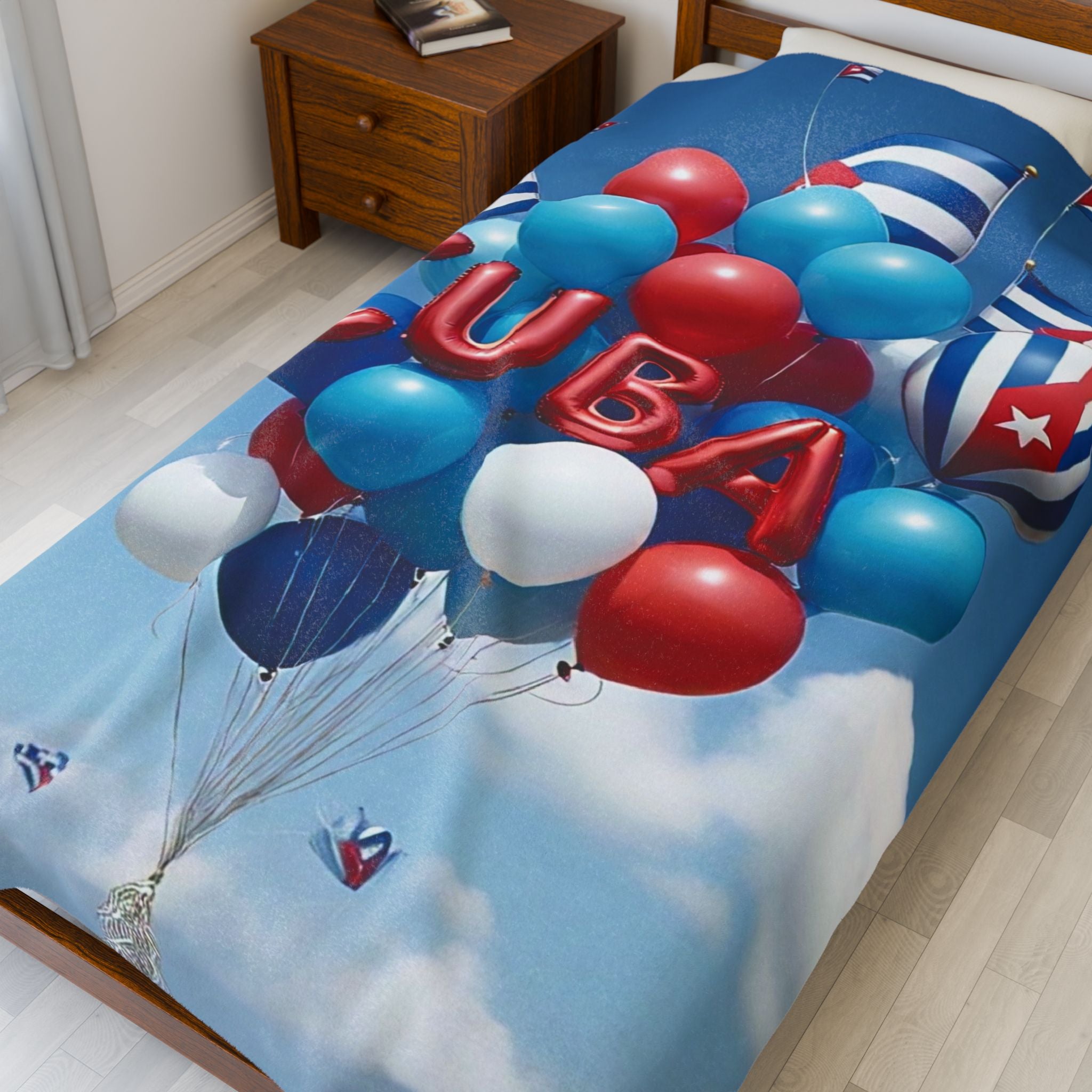 Manta de terciopelo - Manta con temática cubana para un buen regalo