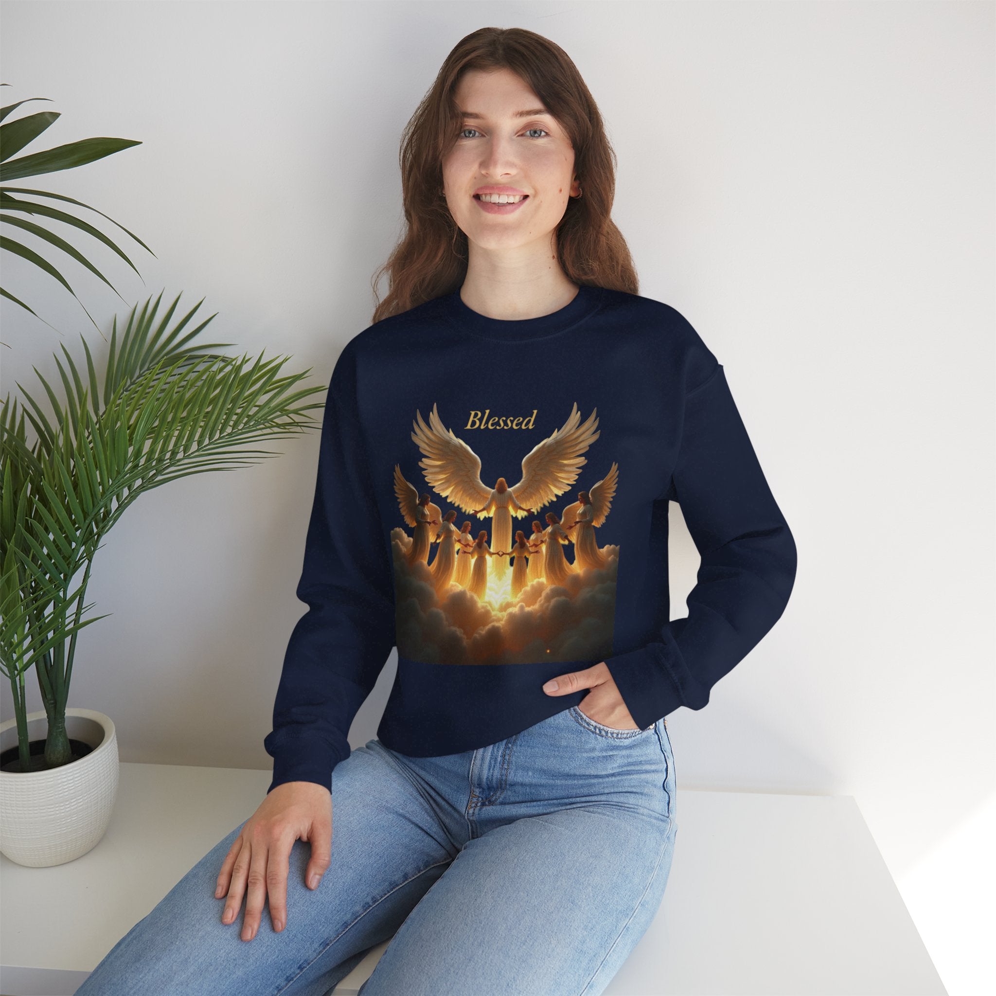 Angelic Sweatshirt, Blessed Faithful Apparel, Spiritual Gift