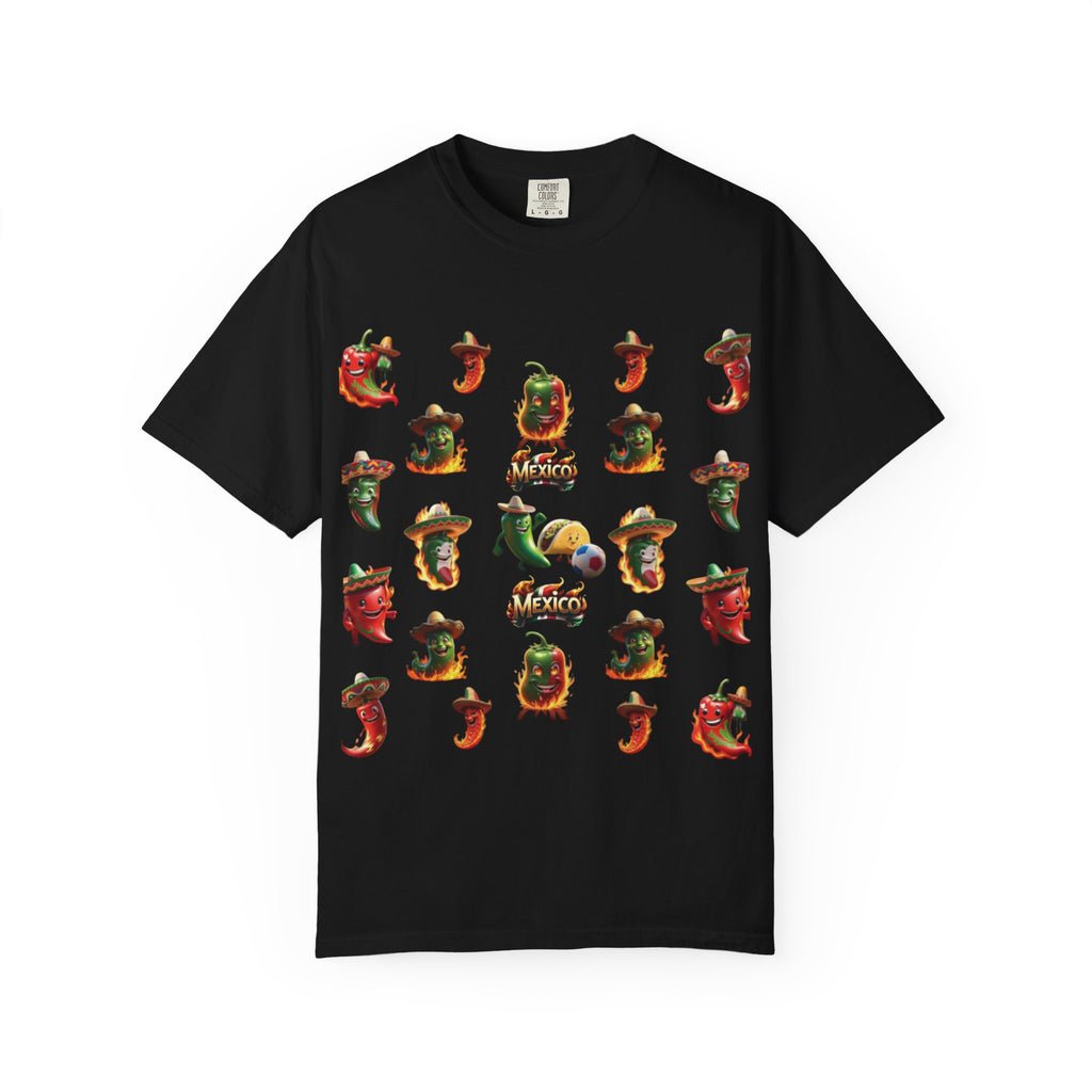 Unisex tie-dyed t-shirt with vibrant Mexican inspiration