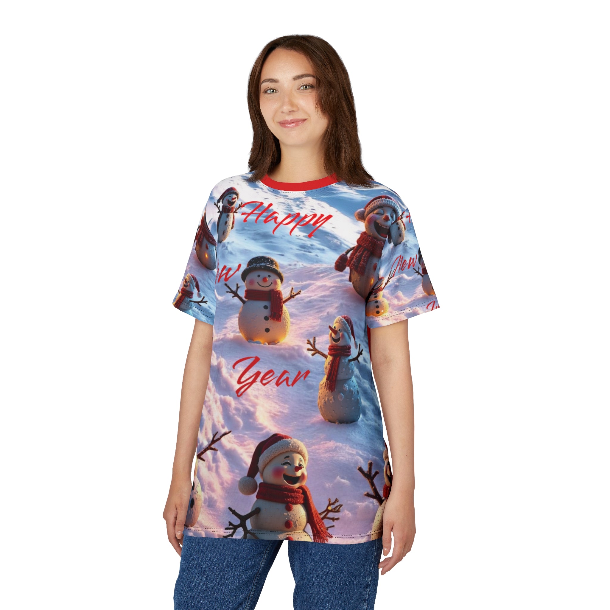 New Year Snowmen Unisex Tee
