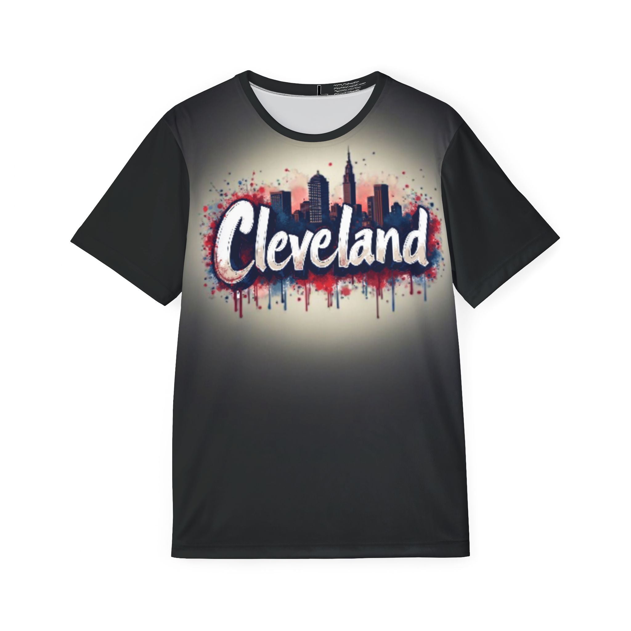 Cleveland Skyline Sports Jersey — Men’s Athletic Tee with Graffiti Script