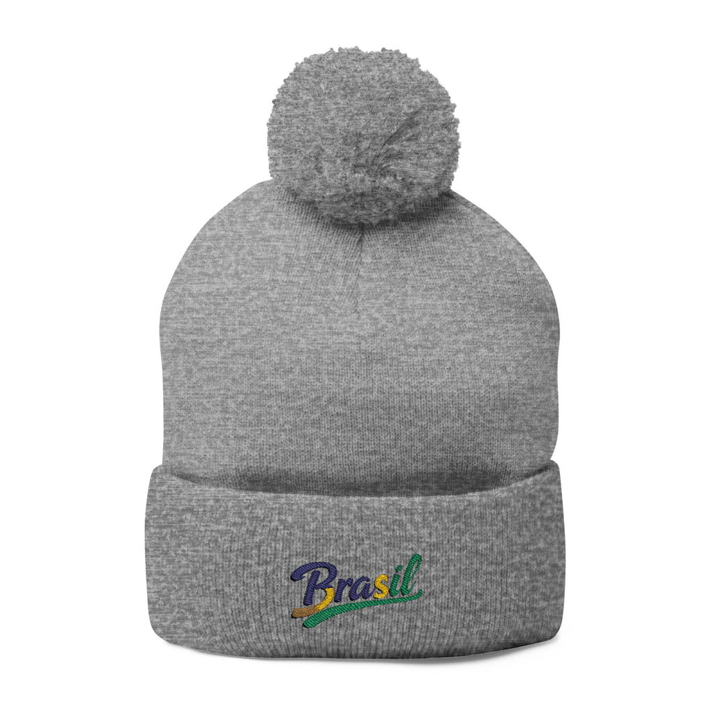 Gorro bordado com pompom