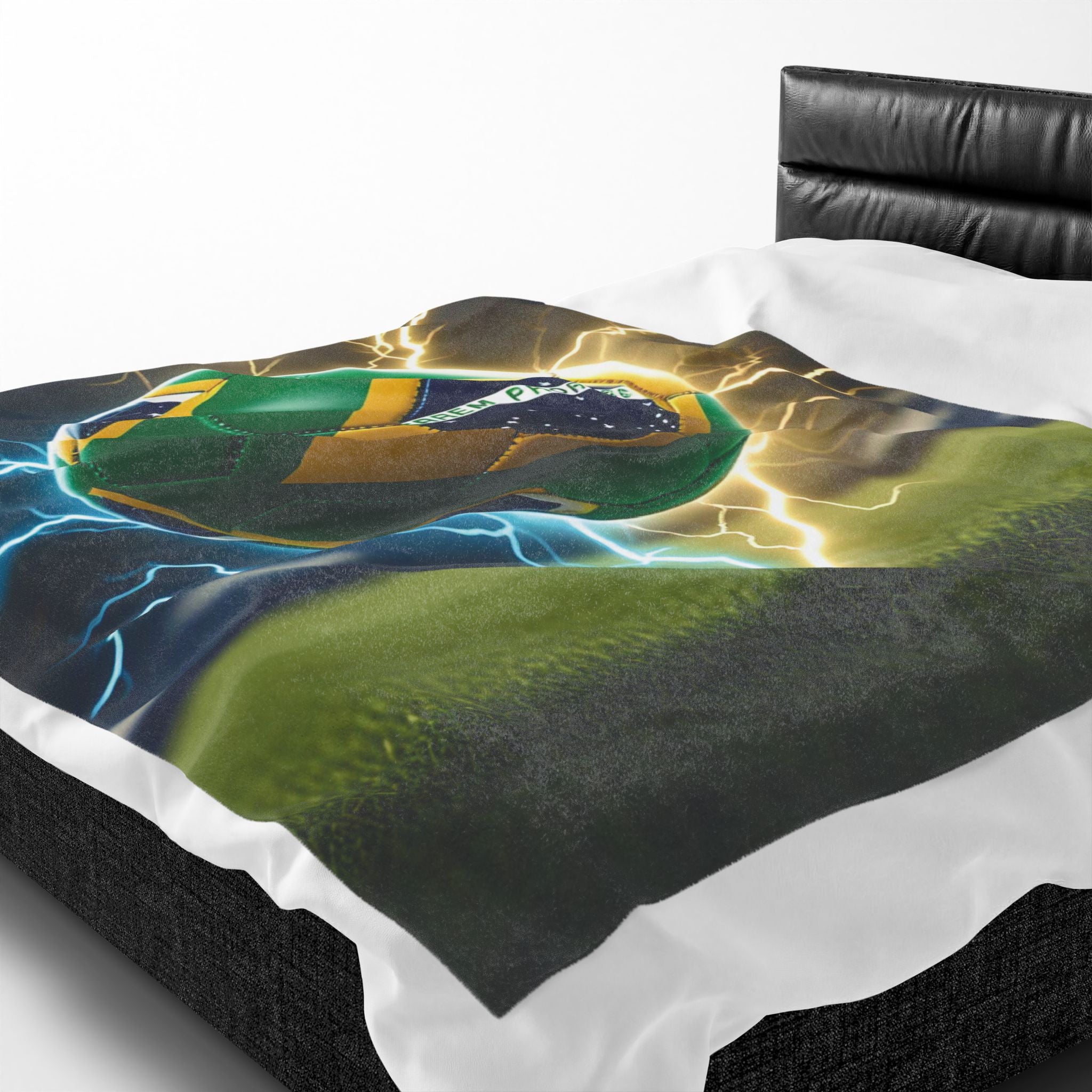 Cobertor de veludo de futebol