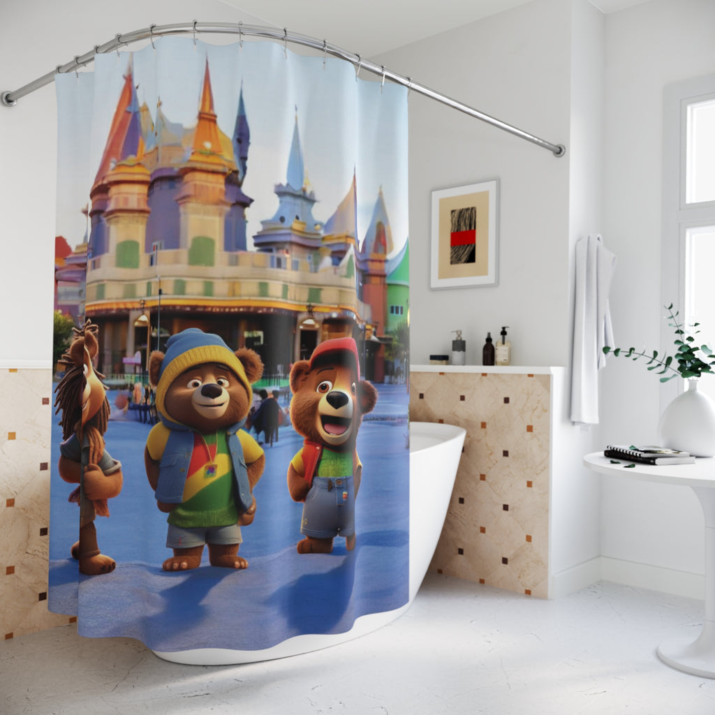 "Castle Adventure" Shower Curtain — Fun Characters in a Magical World