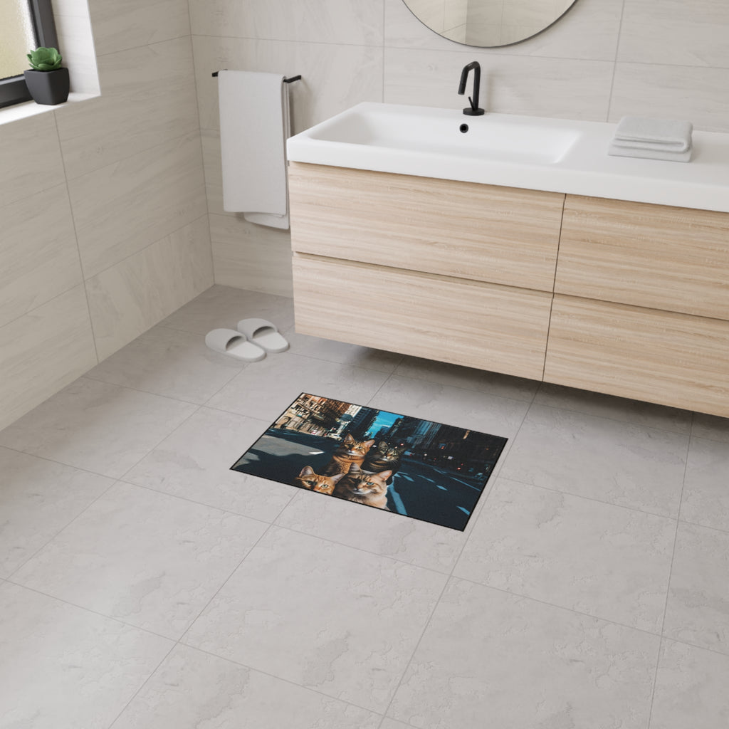 Floor Mat - Beautiful Durable Cat Design - Ideal for Gift Giving 