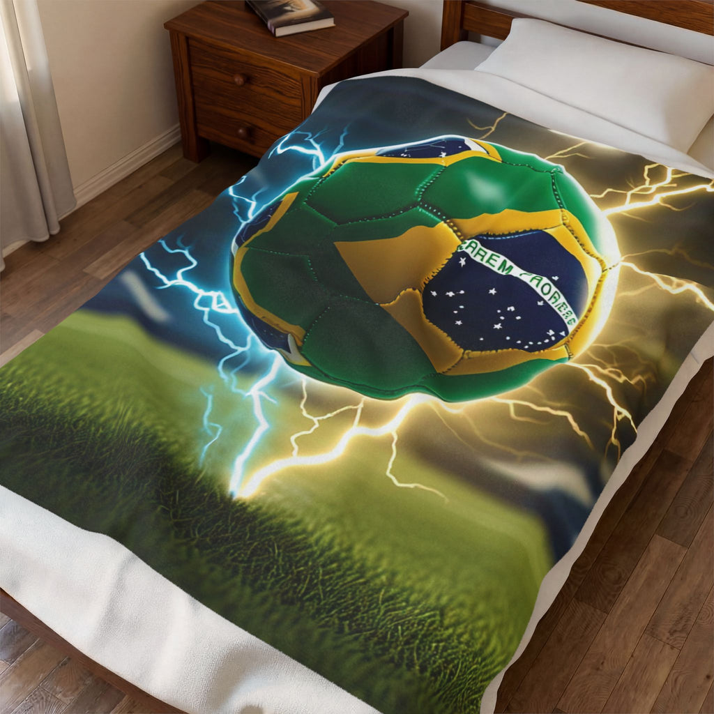 Cobertor de veludo de futebol