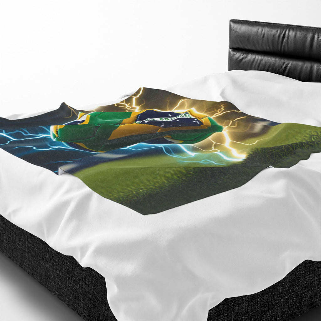 Cobertor de veludo de futebol