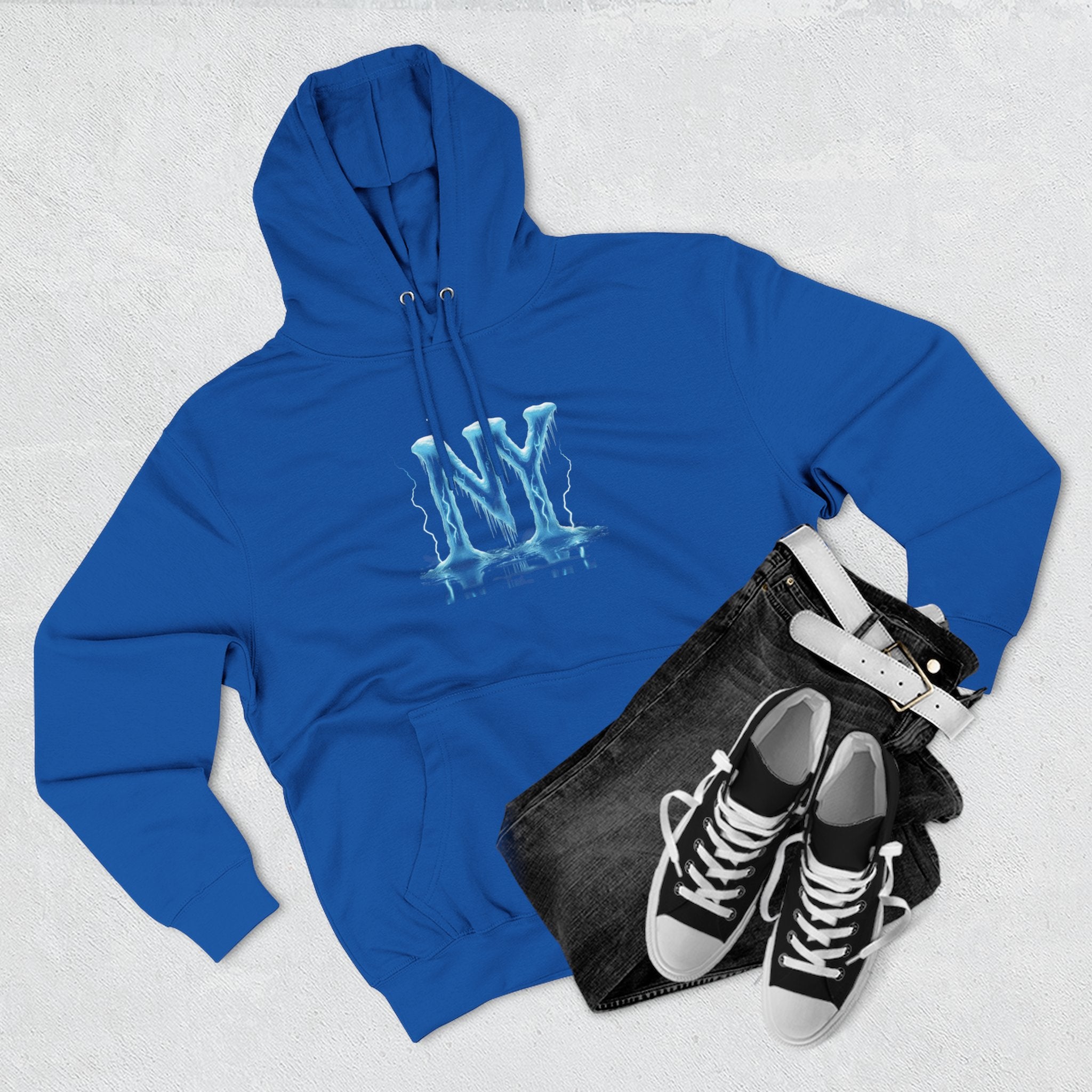 Fleece Hoodie with NY Graphic, Cozy Sweatshirt for Everyday Wear, Stylish Gift for Him/Her, Perfect for Winter, Streetwear Apparel
