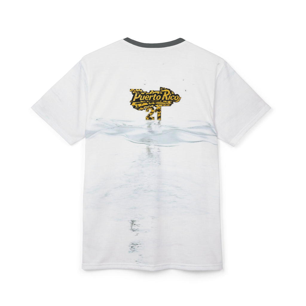 Camiseta unisex con temática acuática de Puerto Rico, cortada y cosida