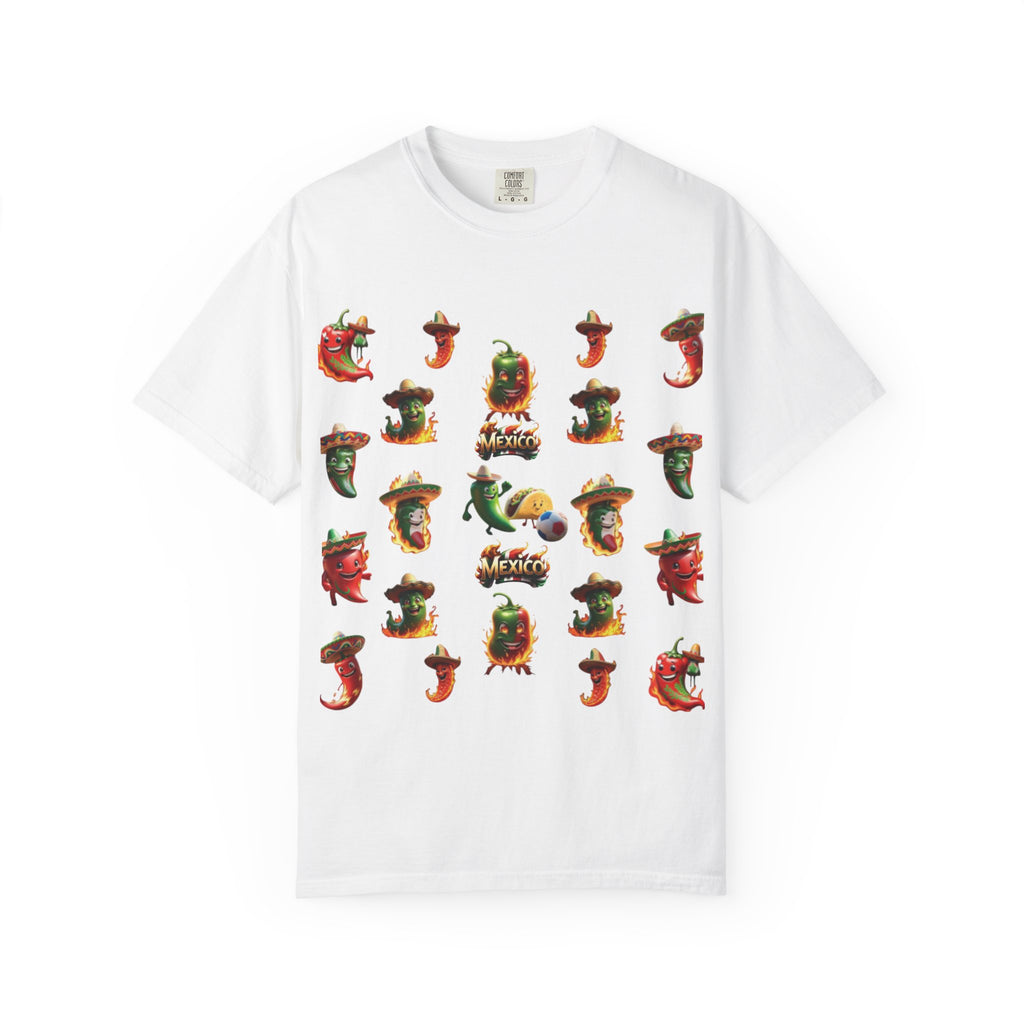 Camiseta unisex teñida con vibrante inspiración mexicana