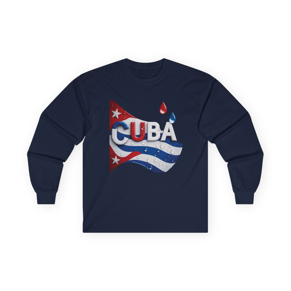 Camiseta de manga larga con la bandera de Cuba